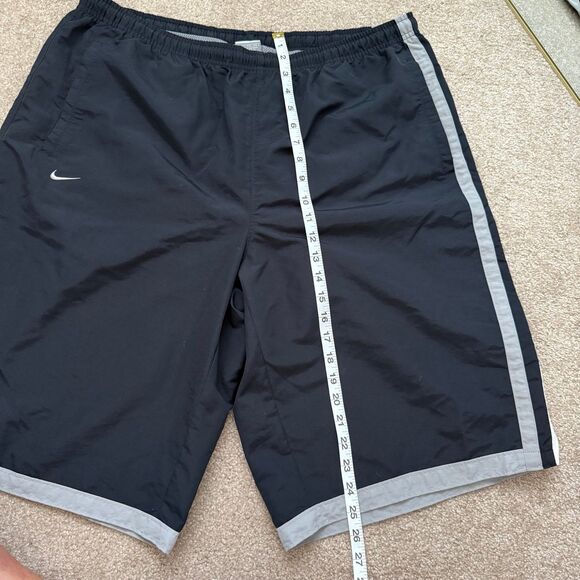 Mens Vintage Nike Swim Trunks Black Drawstring Mesh Lining Board Shorts XXL NWT - Picture 10 of 12